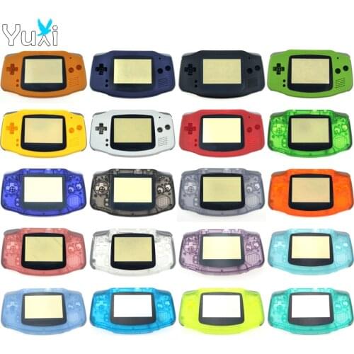 YuXi New Full Housing Shell for Gameboy Advance Console Clear Plastic Hard Case with Screen Lens for GBA Game Accessories