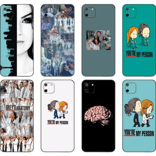 Black tpu Case For OPPO Realme C11 Case For Realme C 11 RealmeC11 Back RMX2185 Case Cover Bumper Grey Is Anatomy TV Show