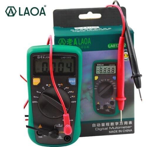 LAOA LCD Professional Automatic Digital Multimeter Multimetro Digital Tools Electric tester AC/DC Amperemeter Voltmeter LA813302
