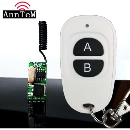 DC3.7V5V6V9V12VMicro - battery power cut off 433MHZ remote control switches The silent switch power dump inching MOS switch