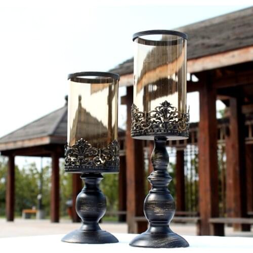 European Moroccan dining table retro candlestick candle holders Iron crafts ornaments wholesale wedding Candlestick