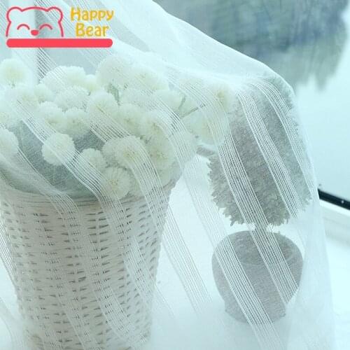 Folk solid Transparent Tulle Curtain for Bedroom Window Curtain for Living Room Home Decorative Curtains Window Custom Curtain