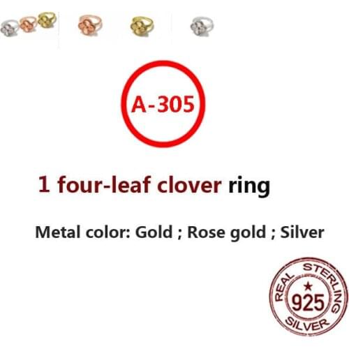 A305 S925 ring personality fashion classic kaleidoscope round bead clover shape temperament couple ladies jewelry new hot