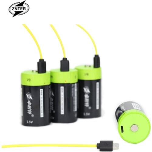 ZNTER SUPER big capacity 2pcs/lot 1.5v Lithium li-polymer 6000mAh D size rechargeable battery D type Li-ion powerful battery