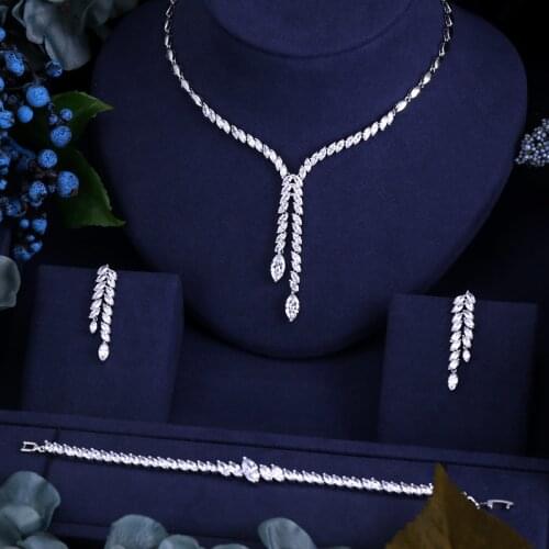 BEST QUALITY BRILLIANT CRYSTAL ZIRCON EARRINGS AND NECKLACE BRACELET BRIDAL JEWELRY SETS AND MOR WEDDING DRESS ACCESSARIES