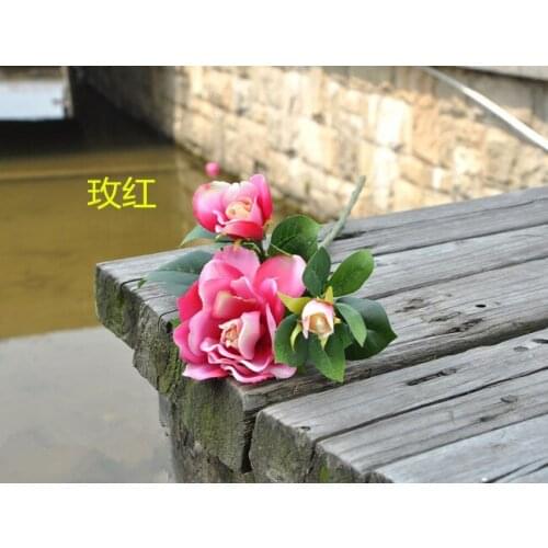 Factory outlets] single gardenia flower factory simulation artificial flowers tropical flower wedding housewarming opened with