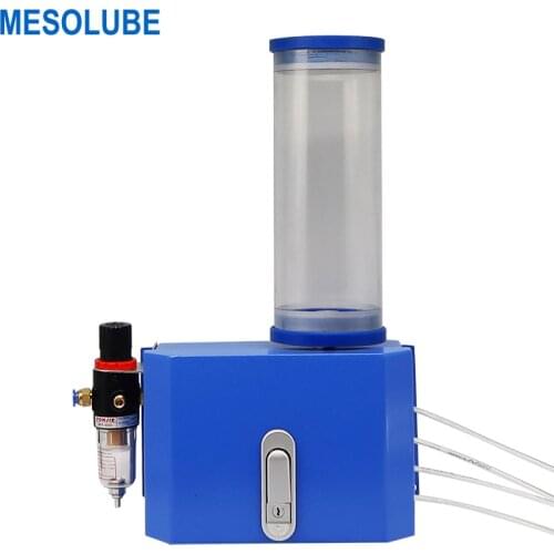 Mesolube 4-outlet 1000ml MQL Pneumatic Micro Oil Mist Lubrication Pump System with Solenoid Valve for Cutting Tool Cooling