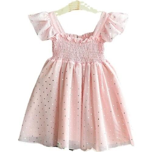Thin Texture High Waist Skin-Friendly Washable Elastic Waistband Soft Children Dresses for Gift New Summer Toddler Girl Dress