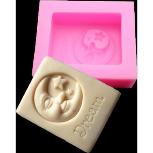 Soap Handmade Soap Silicone Mold Resin Clay Creative Moon Chocolate Candy Silicone Bakeware Fondant Decorating Tools