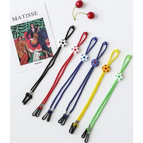 New Children Hanging Neck Glasses Chain Cartoon Football Eyewears Cord Sports Masks Non-slip Anti-lost Lanyard Glasses Rope
