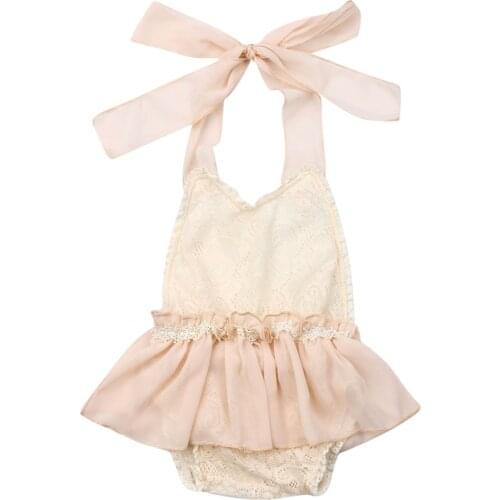 Newborn Infant Baby Girls Clothes Floral Lace Romper Dress Jumpsuit Sunsuit One-Pieces Outfits 3-24M