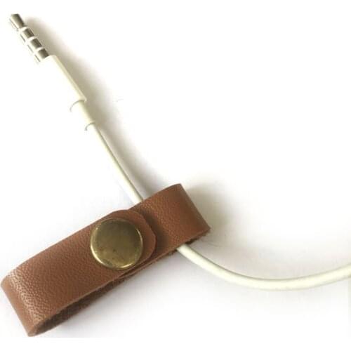 Cable Organizer Wire Holder Protective Cable Charger Desk Accessories Cable Protector For Cell Phone Holder PU Cable Management