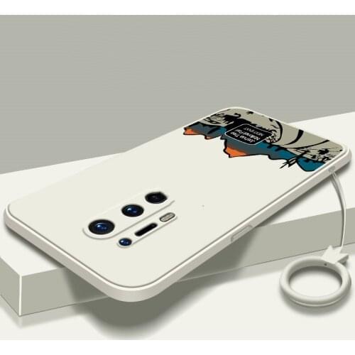 Oneplus 8 Pro Shock-Proof Liquid Silicone Case Anti-Knock For Oneplus8 one plus 9 r 7 Pro Protective Phone Cases Back Cover Cute