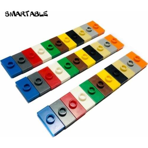 Smartable Plate 1x2 with 1 Stud (without Bottom Groove) Building Blocks Brick MOC Part Toys For Kid Compatible 3794 340pcs/Lot