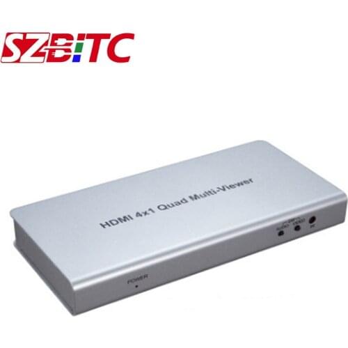 SZBITC HDMI 4x1 Multi-viewer Video Switcher 4 In 1 Out HDMI Screen Seamless Switching full 1080P 3D IR For HDTV DVD PS3 STB PC