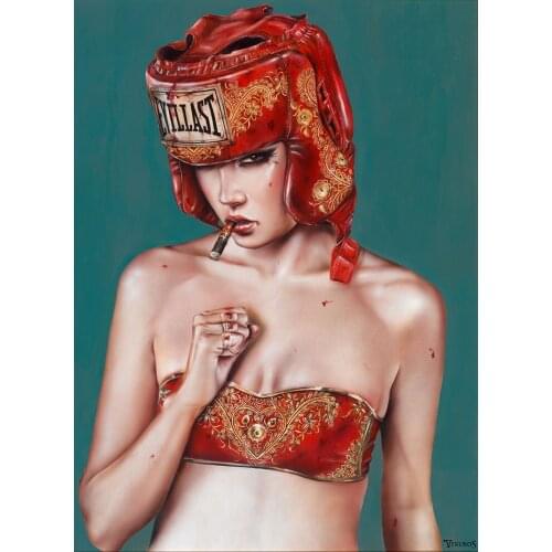 High quality Oil painting Canvas Reproductions THE MAIN EVENT 2015 by Brian M.Viveros Painting hand painted