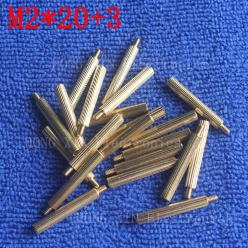M2*20+3 10Pcs brass Standoff 20mm Spacer Standard Male-Female brass standoffs Metric Thread Column High Quality 10 piece sale
