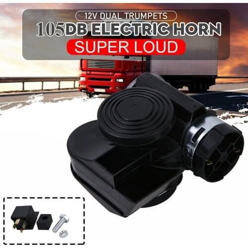 12V 100W Universal Electric Pump Loud Trumpet Air Horn for Car Truck Motorcycle Bus Van Boat Vehicle