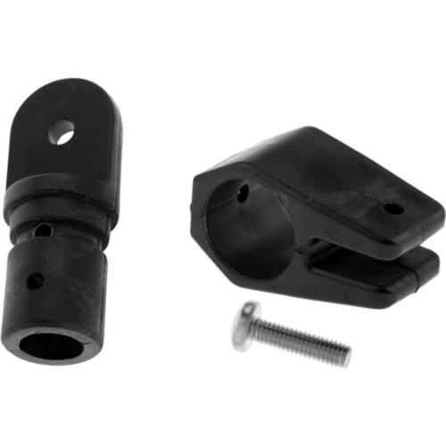 2Pcs Black Nylon Bimini Top Fitting for Marine Boat Yacht Deck