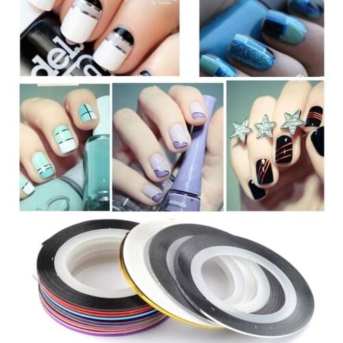 30pcs Mixed Color Nail Art Sticker Minx Foil On Decoration 30 meter beauty roll fashion women decorations Free Shipping