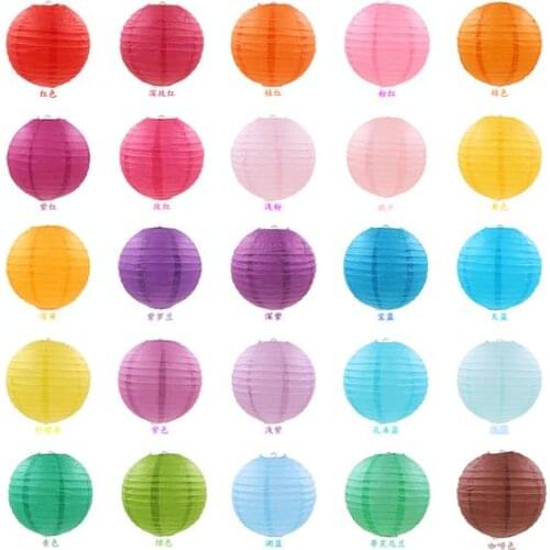 4inch 10cm Chinese Round Paper Lantern Birthday Wedding Party decor gift craft DIY creavtive home decoration accessories