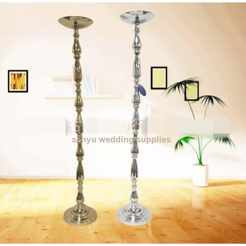 50cm/100cm ) 10pcs/lot wholesale tall gold wedding metal flower stand centerpiece senyu0489