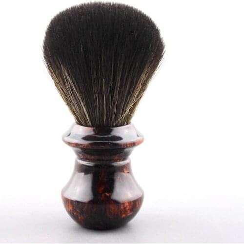 FS-28MM G5 Synthetic Fiber Shaving Brush Dark Red Gold Handle+FREE GIFT(Black Straight Razor)