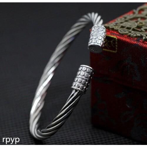 KJJEAXCMY Boutique jewelry S925 jewelry wholesale fashion ladies ladies twist open Bracelet