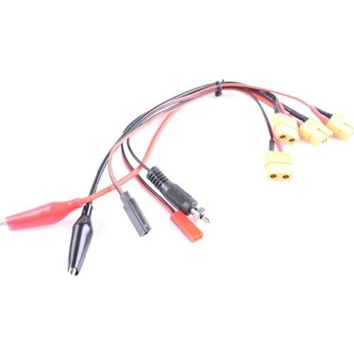RC charge cable set XT60 to JST Futaba Croc clips Glow stick cables adapter for RC battery Charger