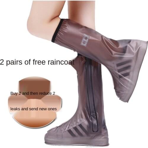 Women and men rainy waterproof shoe covers rain-proof anti-skid thickened wear-resistant bottom adult rainy children rain boots