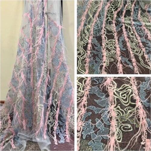 New pattern 5yards/bag JH13# Colored diagonal stripes with beads and lace mesh for bridal wedding dress/sawing Free shipping