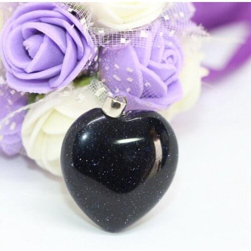 6 style 2pcs Charms Semi-precious Stone Pendant Chalcedony Jades Tiger Eyes Sandstone Opal Heart Shape Women Diy Jewelry B1833