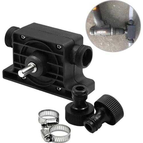 Portable Electric Drill Pump Sinks Aquariums Pool Self Priming Transfer Pumps Oil Fluid Water Pump Hose Clamps Connectors Set