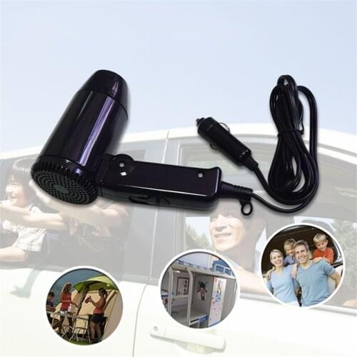 12V 216W Folding Hair Drier Car-styling Hair Drier Car Portable Dual-speed Temperature Hair Drier For Car Accessories