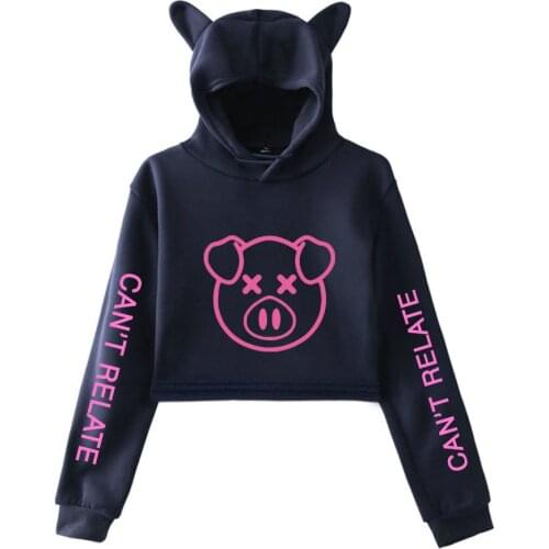 WAWNI Jeffree Star Cat Ear Hoodie Woman Fashion Print Cotton Hooded Sweatshirt Streetwear Accessories New Navel Leisure 2020