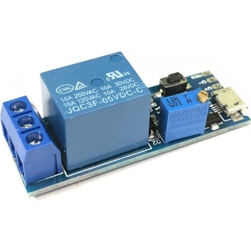 10PCS Smart Electronics 5V-30V Micro USB Power Adjustable 5V - 30V Delay Relay Timer Control Module Trigger Delay Switch