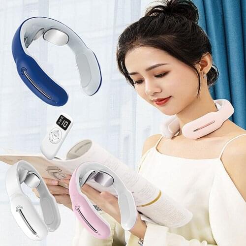 Smart Electric Neck and Shoulder Massager Low Frequency Magnetic Therapy Pulse Pain Relief Tool Health Care Relaxation
