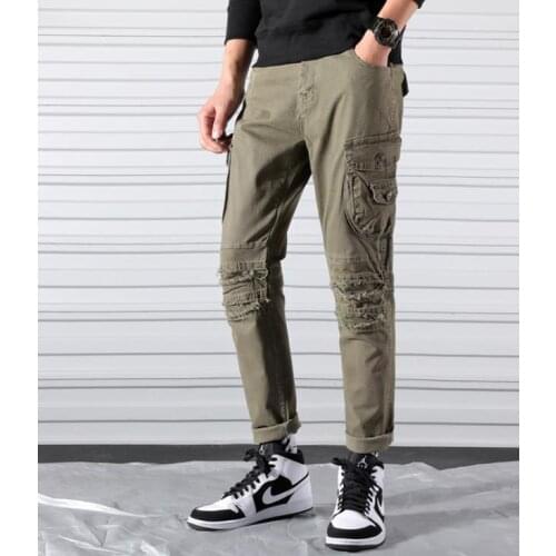 Spring Cargo Pants Mens Casual Pants Hip Hop Men Young students Fashion leggingsTrousers Mens Male Bottoms Plus Size