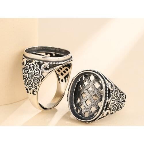 15*20mm 925 STERLING SILVER men Semi Mount Bases Blanks base blank Pad VINTAGE wedding rings ring Setting set men diy A5377