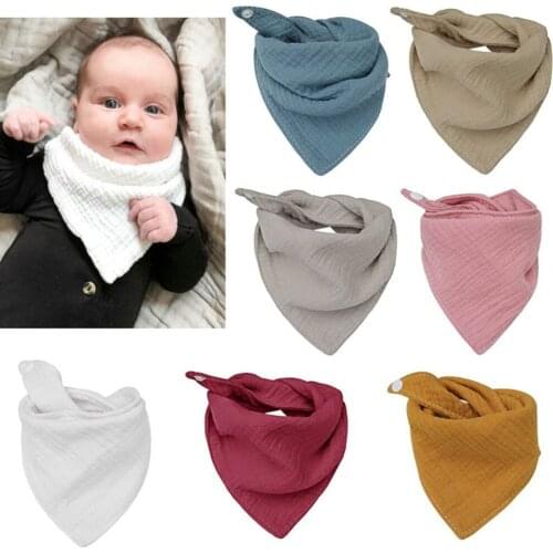 1Pc Baby Bibs Saliva Towel Gauze Cotton Baby Scarf Feeding Eating Clothes Baby Burp Cloths Ins Style Newborn Bandana Bibs