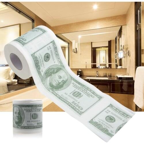 1Pc Funny One Hundred Dollar Bill Toilet Roll Paper Money Roll $100 Novel Gift