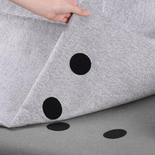 5pairs Seamless Double-sided Fixed Velcro Adhesive Sofa Bed Sheets Rug Table Cloth Anti-running Anti-slip Floor Home Decoration