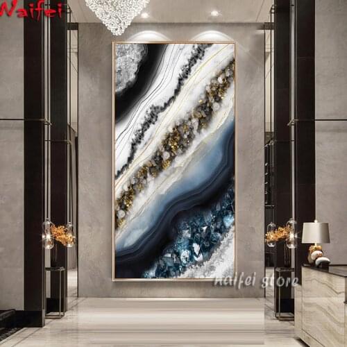 Abstract Wave 5D Diamond Painting Full Square/Round 5D Diamond Embroidery Rhinestone Abstract Corridor Aisle Fantasy Background