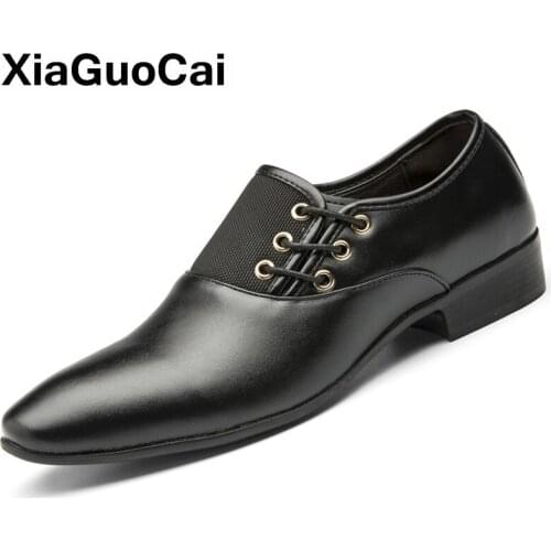 Big Size Leather Men Dress Shoes Spring Oxfords High Quality Formal Luxury British Business Pointed Toe Wedding Shoes For Male