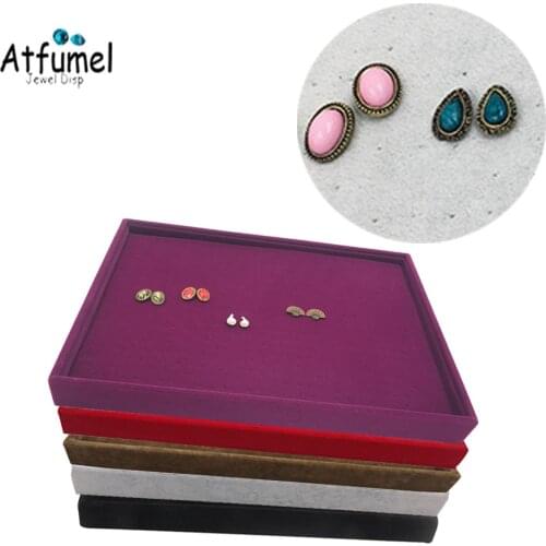 Large Capacity Earring Tray Velvet Earring Stud Jewelry Display Case Stud Storage Organizer Holder Ring Case With Soft Pad
