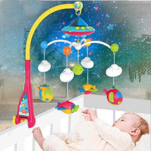 Baby Bed Bell 0-1 Year Old Newborn 0-12months Toy Rotating Music Hanging Baby Rattle Bracket Set Baby Crib Mobile Holder