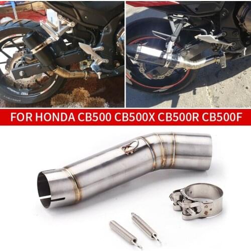For Honda cbr500r cb500x cb500f motorcycle exhaust DB killer muffler pipe intermediate connecting pipe 2013 14 15 16 18 19