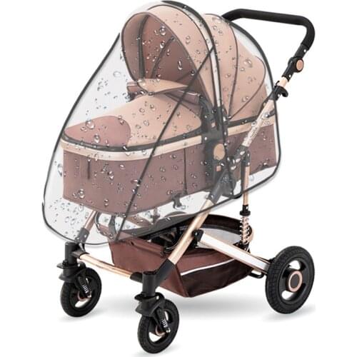 Universal Stroller Rain Cover Baby Car Weather Wind Sun Shield Transparent Breathable Trolley Umbrella Raincoat Accessories