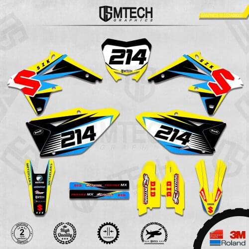 DSMTECH Customized Team Graphics Backgrounds Decals 3M Custom Stickers For 2008-2017 RMZ450 003