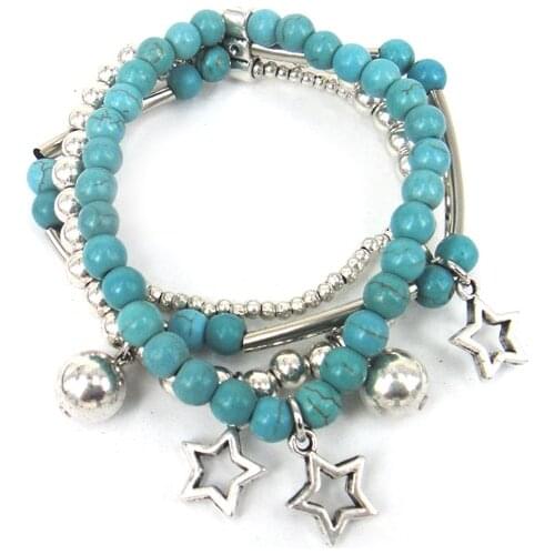 Free shipping Fashion star pipe elasticity bracelet